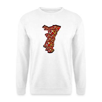 Region Elsass Pretzel Blason - Unisex Pullover - Weiß - Vorne