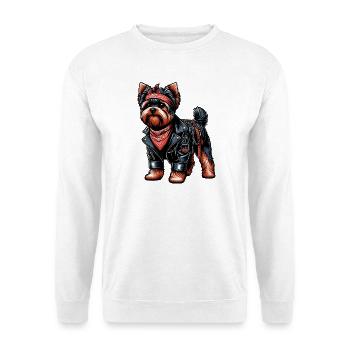 Yorkshire Terrier Rocker - Sweat-shirt Unisexe - blanc - Devant
