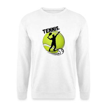 Tennis Player Silhouette on Tennis Ball - Unisex Sweatshirt - white - Front