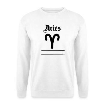 Aries name banner Aries - Unisex Sweatshirt - white - Front