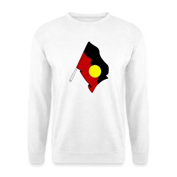 Flagge der Aborigines - Unisex Pullover - Weiß - Vorne