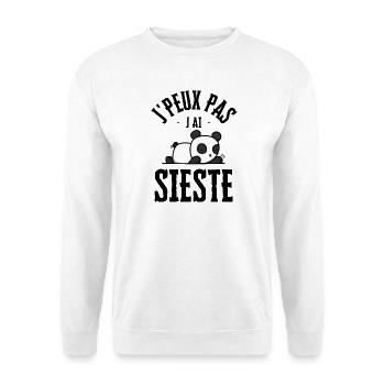 Je peux pas j ai sieste - Sweat-shirt Unisexe - blanc - Devant