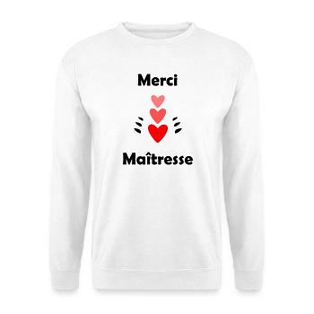 THANK YOU. MISTRESS. MASTER. THANK YOU MISTRESS - Unisex Sweatshirt - white - Front