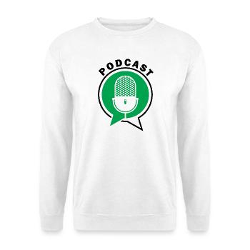 Podcast Microphone Speech Bubbles - Unisex Sweatshirt - white - Front