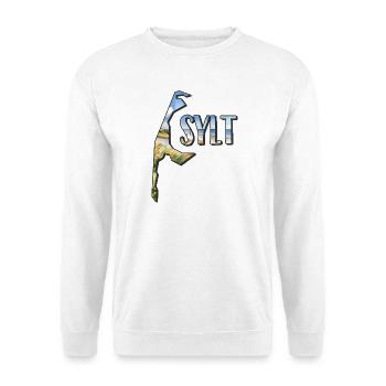 Watercolor Map of Sylt - Unisex Sweatshirt - white - Front