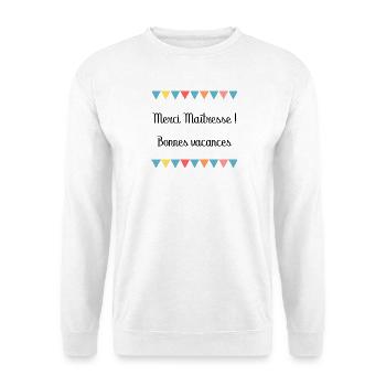 MISTRESS. THANK YOU. THANK YOU MISTRESS - Unisex Sweatshirt - white - Front