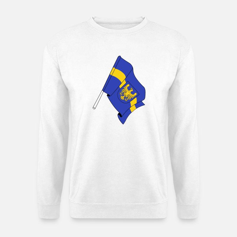 Flagge: Schlesien, Polen - Unisex Pullover - Weiß