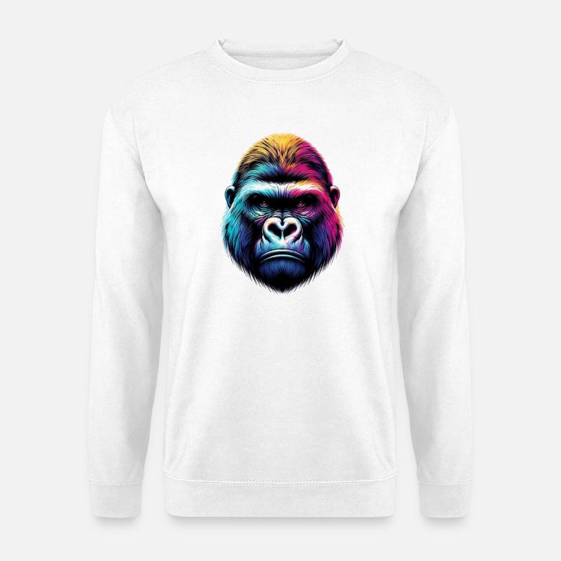 Gorilla - Unisex Pullover - Weiß