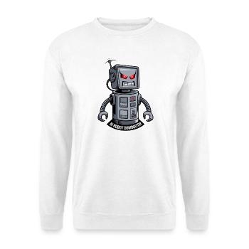 Robot Dominateur Futuriste avec Regard Rouge - Sweat-shirt Unisexe - blanc - Devant