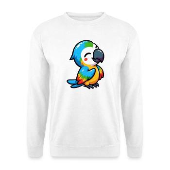 Perroquet - Sweat-shirt Unisexe - blanc - Devant