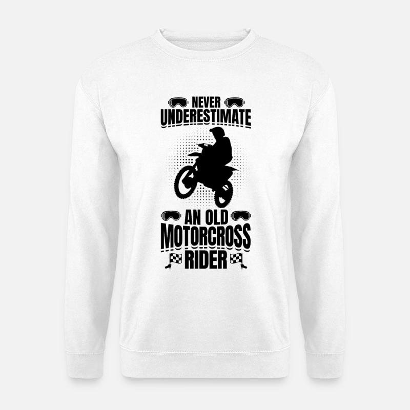 Motocross Opa - Unisex Pullover - Weiß