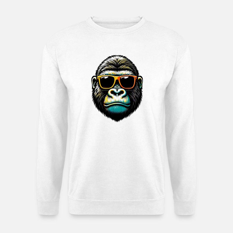 Gorilla - Unisex Pullover - Weiß