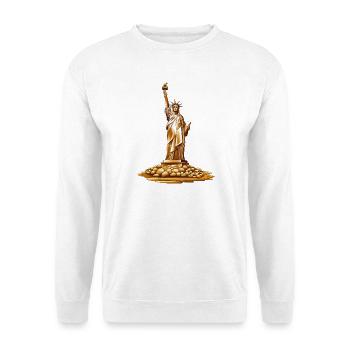 Goldene Statue der Freiheitsfackel - Unisex Pullover - Weiß - Vorne