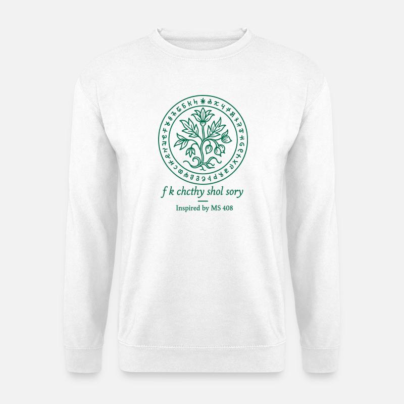 Voynich Flora - Unisex Pullover - Weiß