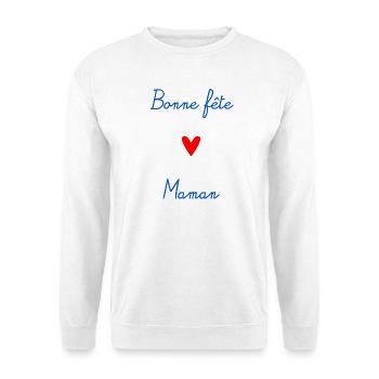 MOTHER'S DAY. HAPPY MOTHER'S DAY. MOM - Unisex Sweatshirt - white - Front