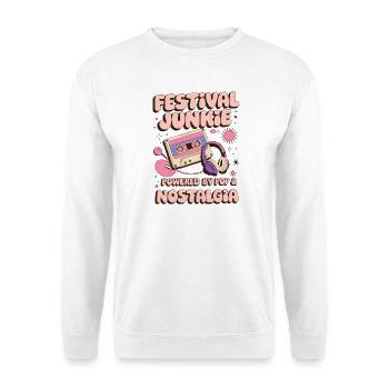 Festival Junkie Y2K Aesthetic Pop Vibes - Unisex Sweatshirt - white - Front