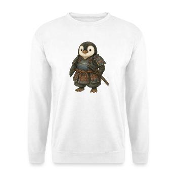 Manchot samouraï historique avec Katana Japan Cult - Sweat-shirt Unisexe - blanc - Devant