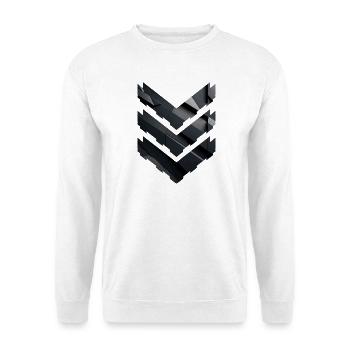 Abstract Black Geometric Pattern - Unisex Sweatshirt - white - Front