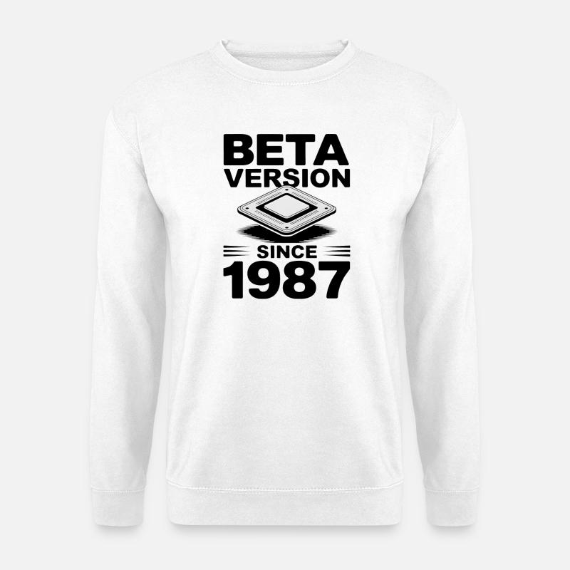 Futuristischer Mikrochip Druckdesign - Unisex Pullover - Weiß