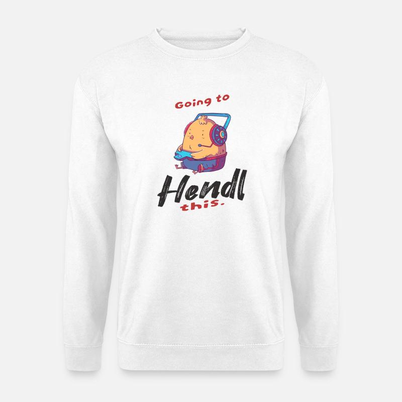 Küken mit Gaming-Accessoires - Unisex Pullover - Weiß
