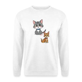 Chats ludiques sur un design mignon - Sweat-shirt Unisexe - blanc - Devant