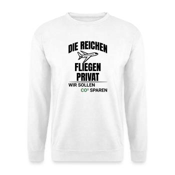 Conception abstraite de la protection du climat au CO2 - Sweat-shirt Unisexe - blanc - Devant