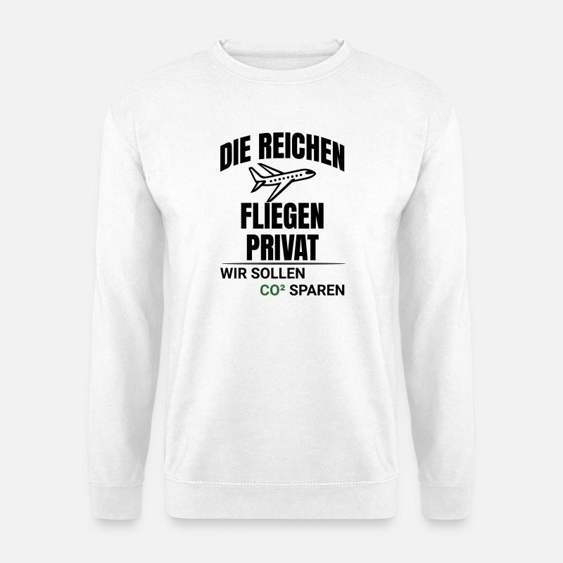 Abstraktes CO2 Klimaschutz Design - Unisex Pullover - Weiß