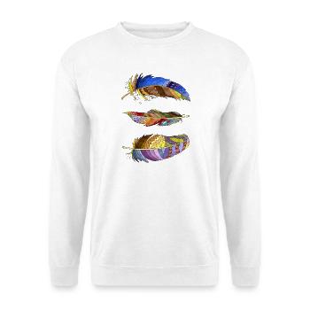 Feder - Unisex Pullover - Weiß - Vorne