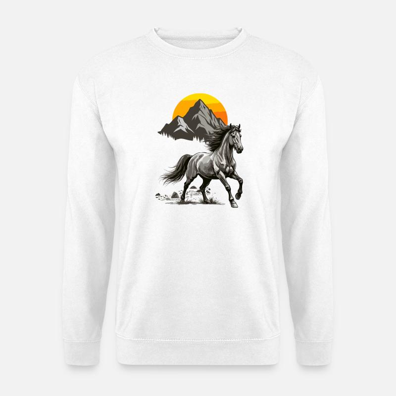 Galloping Summit Sunset - Unisex Sweatshirt - white