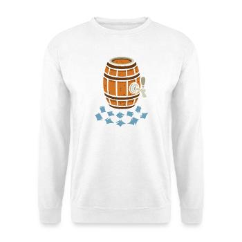 Münchner Bierfass Cartoon - Unisex Pullover - Weiß - Vorne