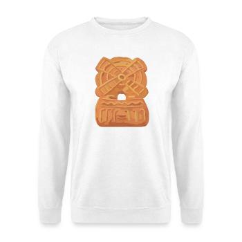 Spekulatius-Mühle - Unisex Pullover - Weiß - Vorne - Alina (178cm) & Michal (187cm)