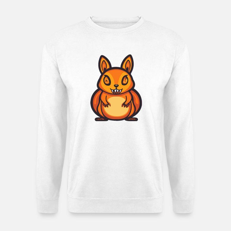 Eichhörnchen Halloween Comic Lustig - Unisex Pullover - Weiß