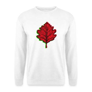 🍁 Customizable Autumn Leaf. Your colors, your style - Unisex Sweatshirt - white - Front