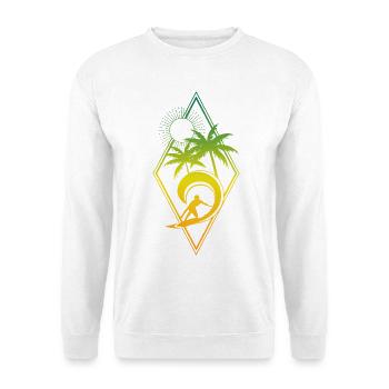 Surf & Sun – Palm Trees, Waves & Summer Vibes Design - Unisex Sweatshirt - white - Front