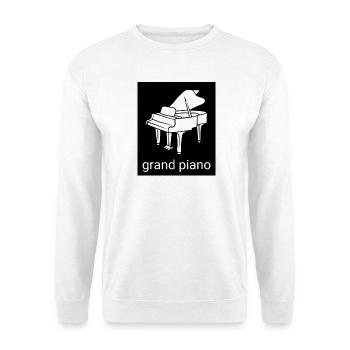 Large Piano Silhouette - Unisex Sweatshirt - white - Front