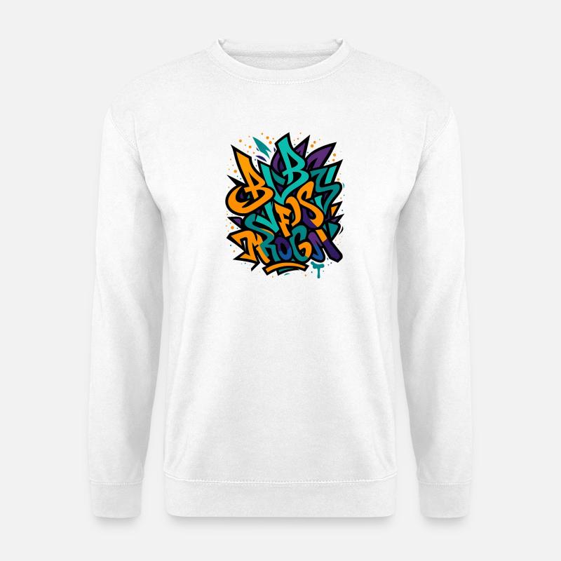 Street Graffiti Farbexplosion - Unisex Pullover - Weiß