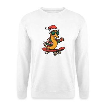 Seahorse Christmas Funny - Unisex Sweatshirt - white - Front