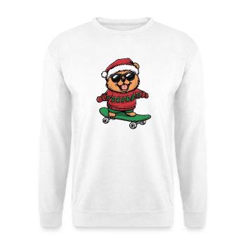 Chow Chow Hund Weihnachten Lustig - Unisex Pullover - Weiß - Vorne