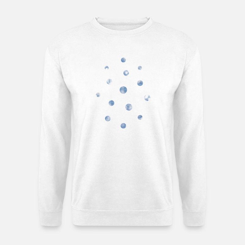 Blaue Bokeh Lichtpunkte Muster - Unisex Pullover - Weiß