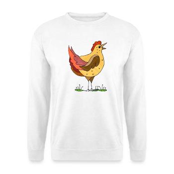 poule - Sweat-shirt Unisexe - blanc - Devant