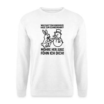 möhre her hungriger hase - Unisex Pullover - Weiß - Vorne