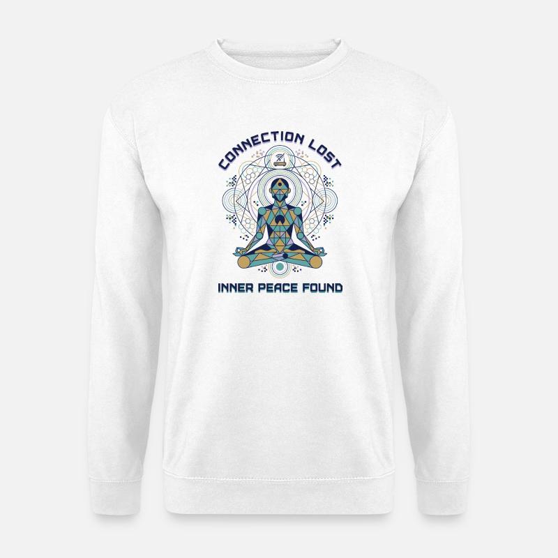 Connection Lost - Inner Peace Found - Unisex Sweatshirt - white