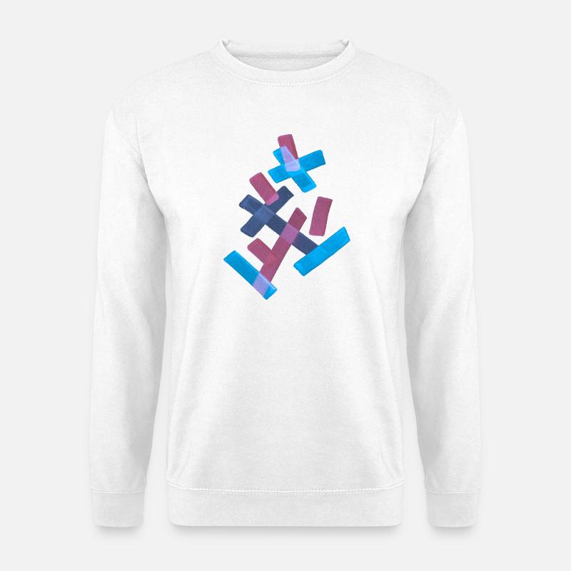 Muster - Modern & Bunt - Unisex Pullover - Weiß