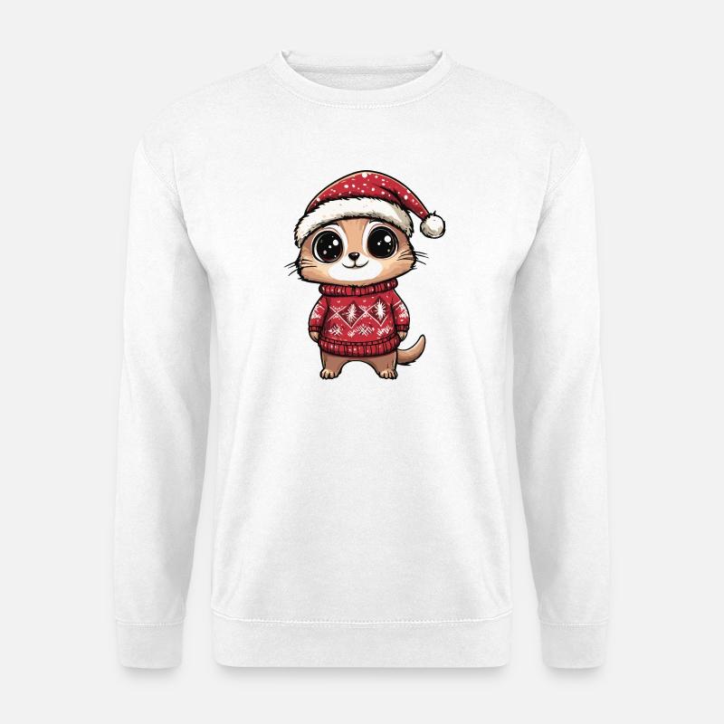 Erdmännchen Weihnachten Xmas - Unisex Pullover - Weiß