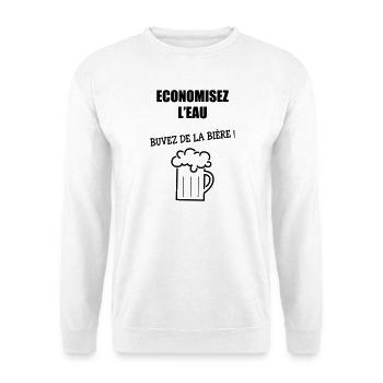 Save water, drink beer - Unisex Sweatshirt - white - Front
