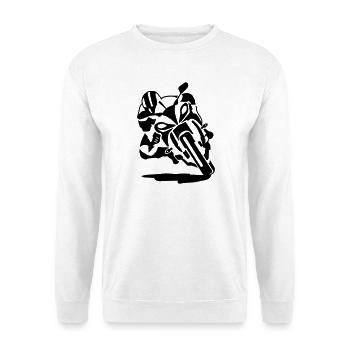 motocyclette - Sweat-shirt Unisexe - blanc - Devant