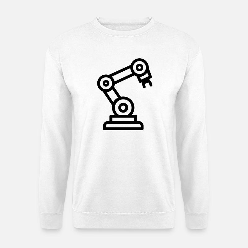 robotic arm - Unisex Sweatshirt - white