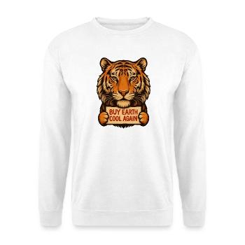 Tiger dit : Rends Eath Cool à Nouveau - Sweat-shirt Unisexe - blanc - Devant