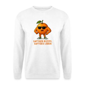 Juicy orange with sunglasses - Unisex Sweatshirt - white - Front