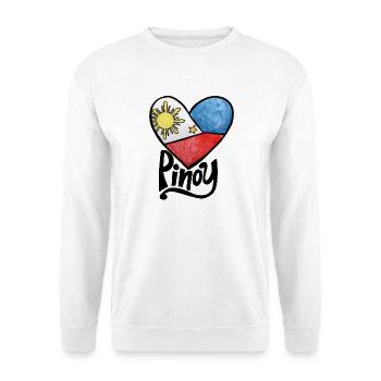 Philippinen-Flaggen-Herz-Druck - Unisex Pullover - Weiß - Vorne